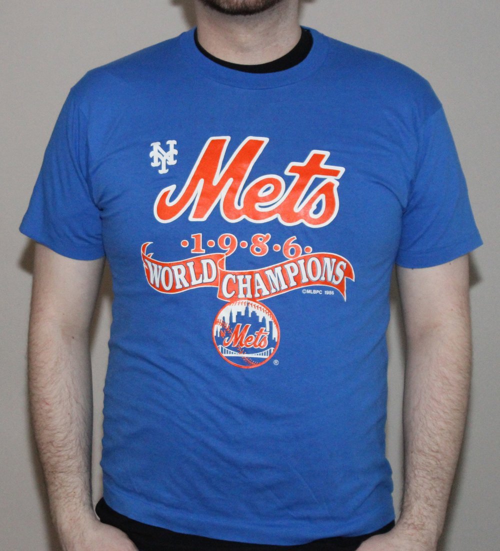 Vintage New York Mets 1986 World Series Champion T Shirt (Size L ...
